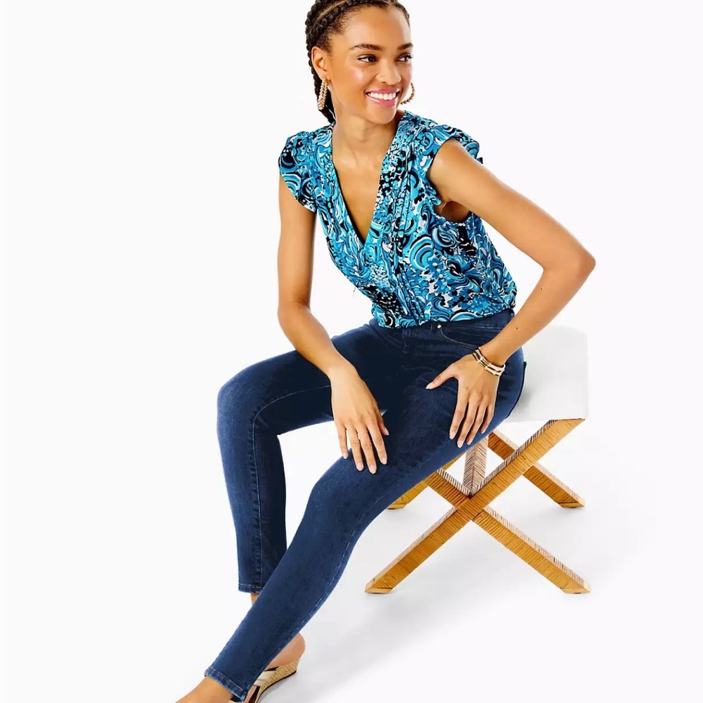 NWT Lilly Pulitzer Eagen High Rise Super Jeans size 4